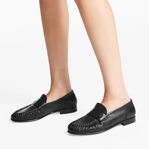 Black Jimmy Choo Ellis Loafer, view 2 | Loafers