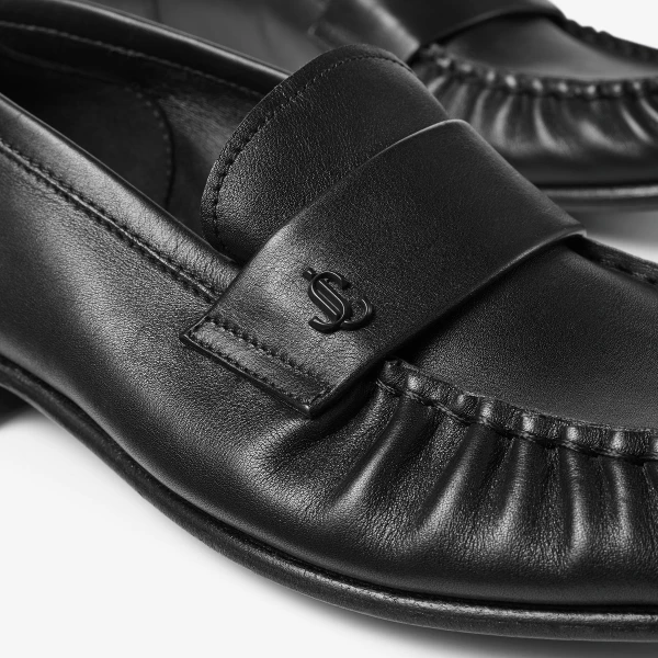 Black Jimmy Choo Ellis Loafer, view 4 | Loafers