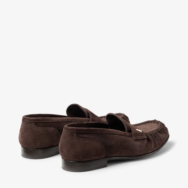 Chocolate Jimmy Choo Ellis Loafer, view 6 | Loafers