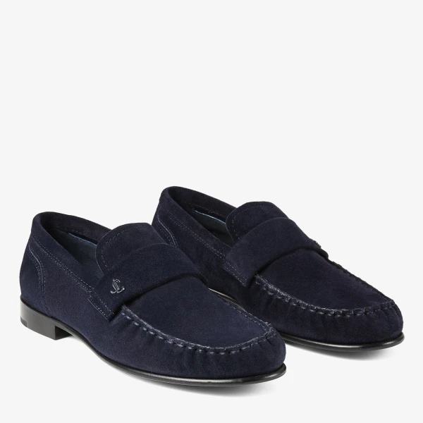 Marine Jimmy Choo Ellis Loafer, view 2 | Loafers