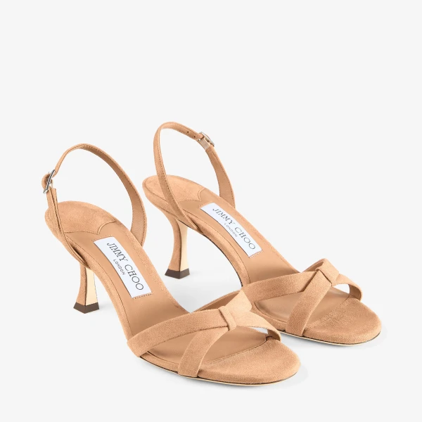 Toffee Jimmy Choo Elsy 70 Pumps, view 3 | Heels