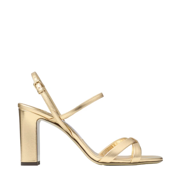 Metallic Jimmy Choo Elsy Block Heel 85 Sandals | Sandals