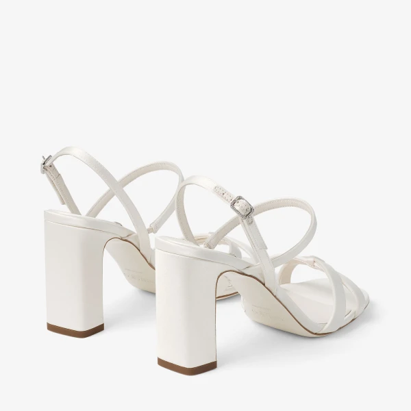 Ivory Jimmy Choo Elsy Block Heel 85 Sandals, view 6 | Sandals