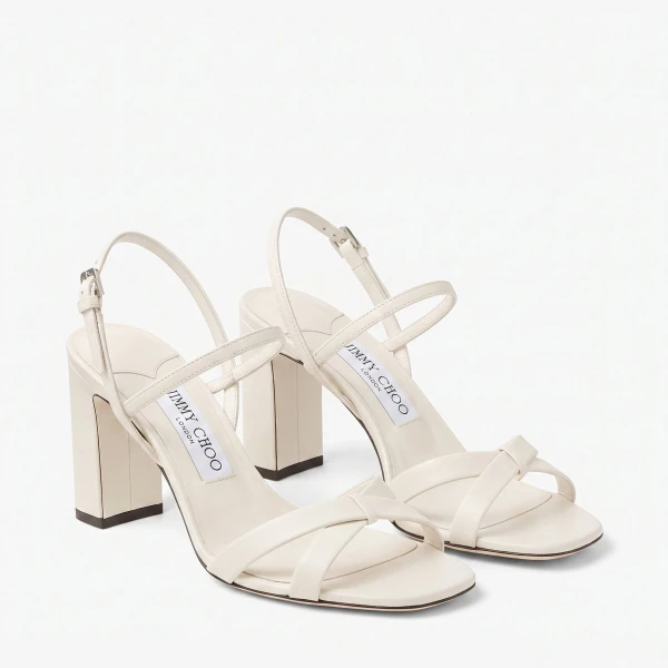 Latte Jimmy Choo Elsy Block Heel 85 Sandals, view 2 | Sandals
