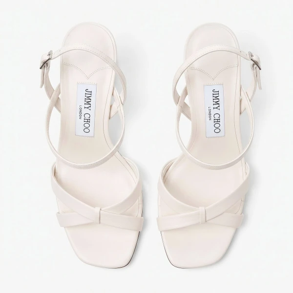 Latte Jimmy Choo Elsy Block Heel 85 Sandals, view 4 | Sandals