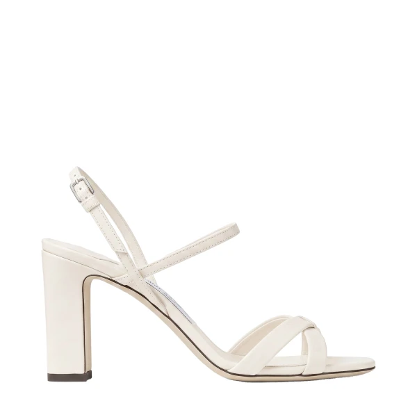 Beige Jimmy Choo Elsy Block Heel 85 Sandals | Sandals
