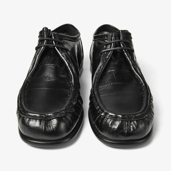 Black Jimmy Choo Ember Moccasin Loafers, view 4 | Loafers
