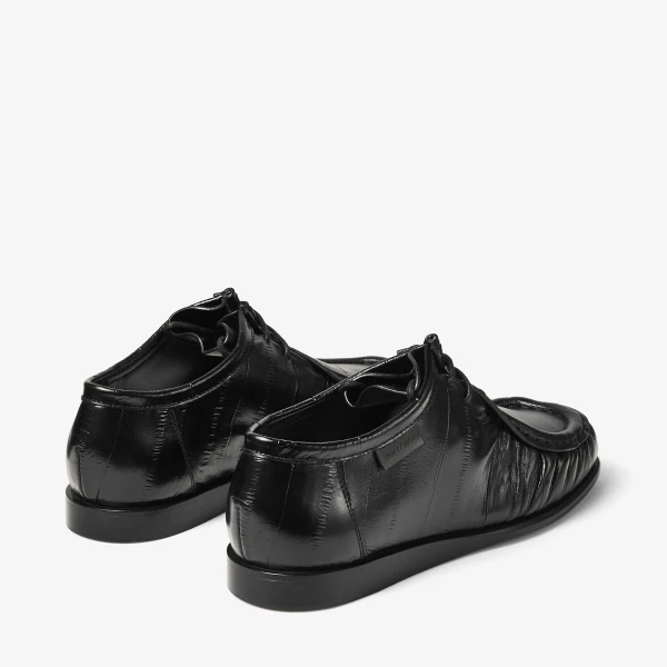 Black Jimmy Choo Ember Moccasin Loafers, view 5 | Loafers
