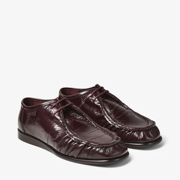 Dark Merlot Jimmy Choo Ember Moccasin Loafers, view 2 | Loafers