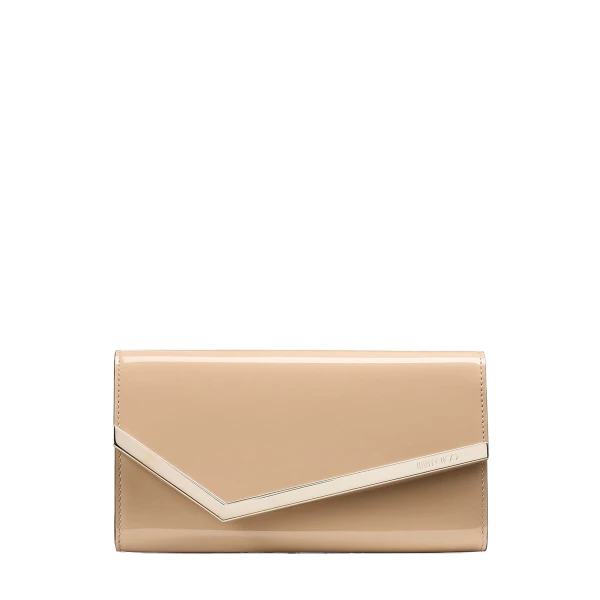Beige Jimmy Choo Emmie Clutch Bag | Clutch Bags