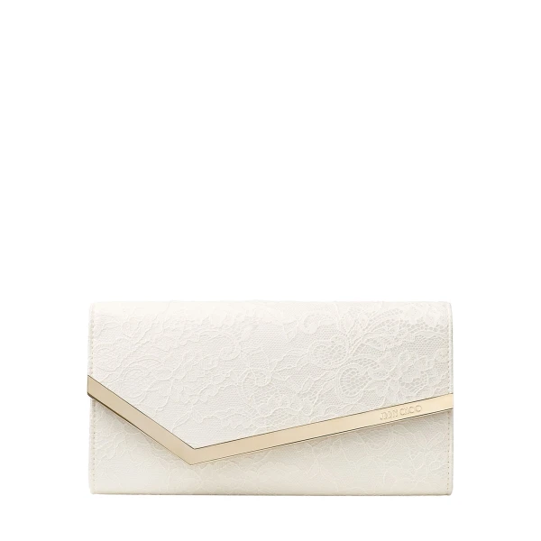 Ivory Jimmy Choo Emmie Clutch Bag | Clutch Bags
