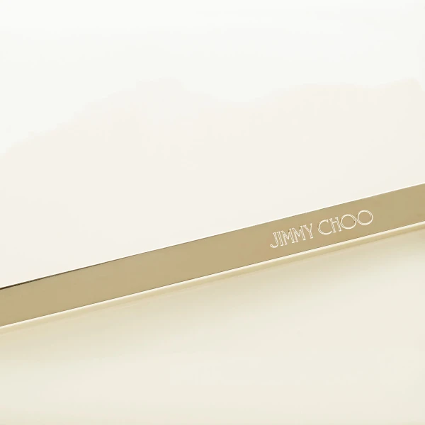 Latte and Light Gold Jimmy Choo Emmie Clutch Bag, view 3 | Clutch Bags