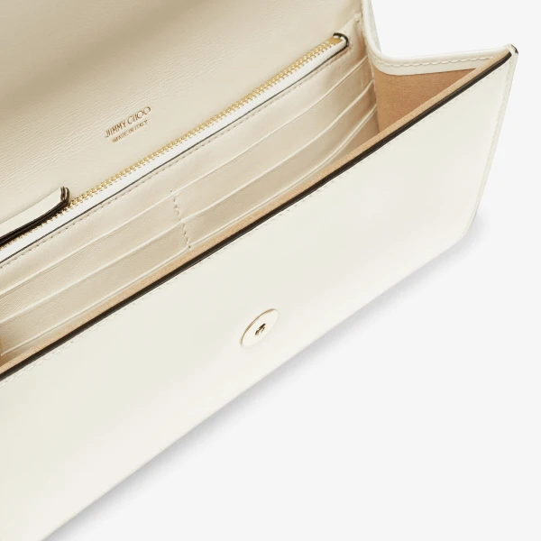 Latte and Light Gold Jimmy Choo Emmie Clutch Bag, view 5 | Clutch Bags