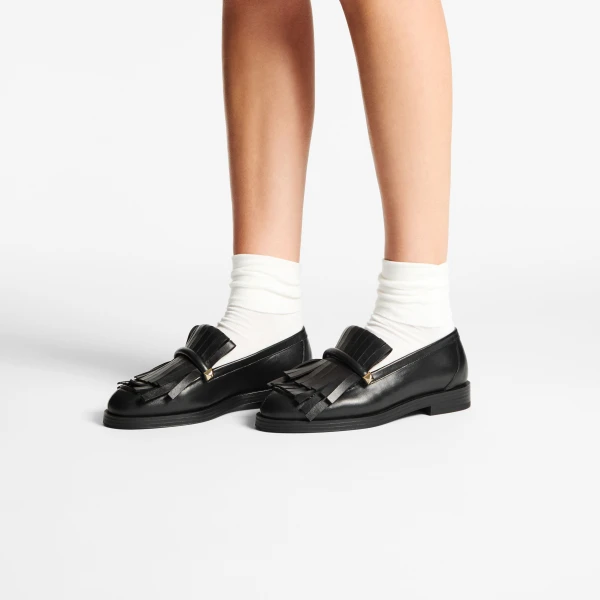 Black Jimmy Choo Eska Loafer, view 2 | Loafers