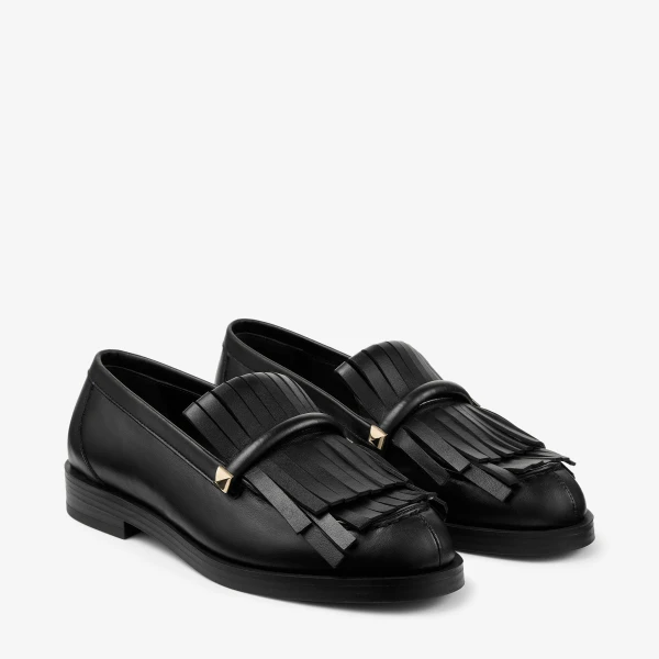 Black Jimmy Choo Eska Loafer, view 3 | Loafers