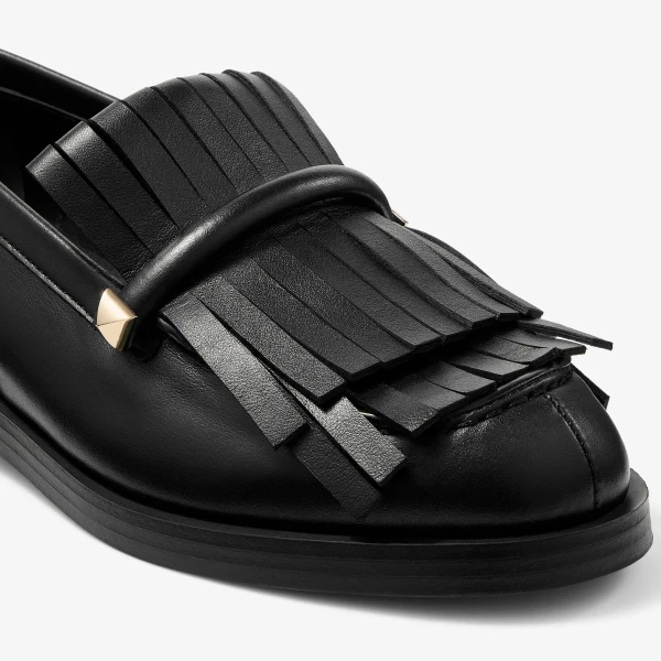 Black Jimmy Choo Eska Loafer, view 4 | Loafers