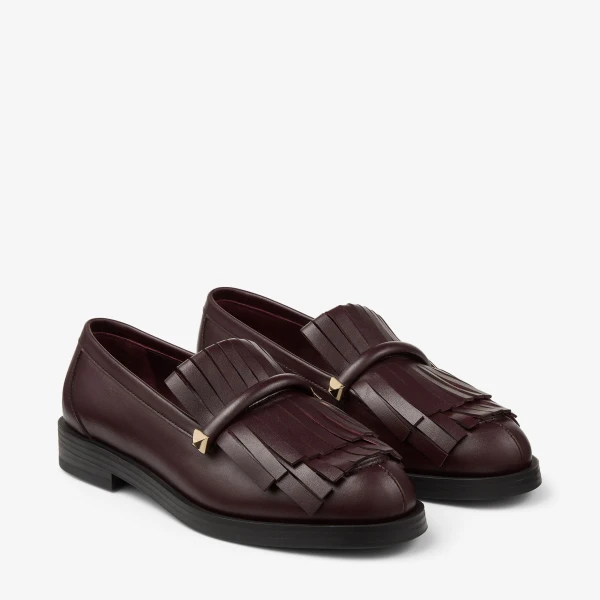 Dark Merlot Jimmy Choo Eska Loafer, view 2 | Loafers