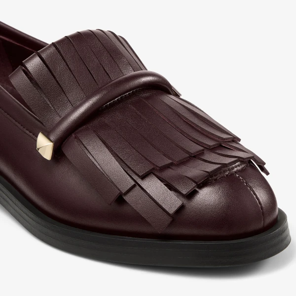 Dark Merlot Jimmy Choo Eska Loafer, view 3 | Loafers