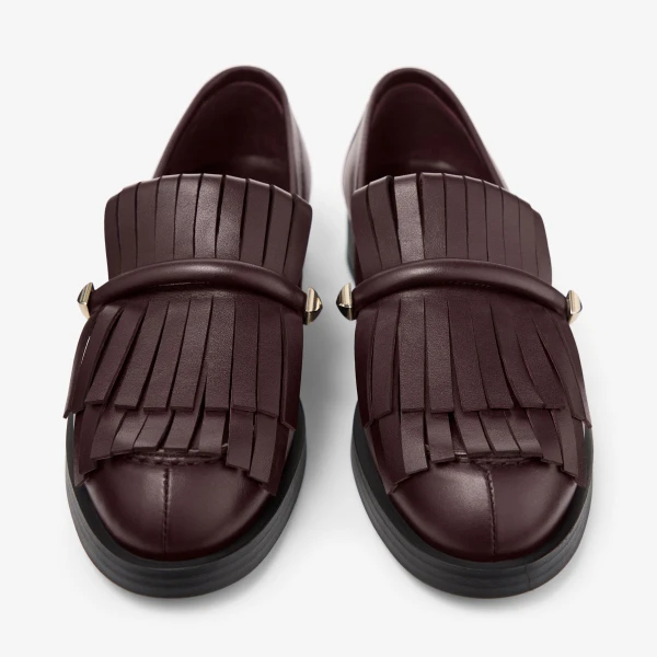 Dark Merlot Jimmy Choo Eska Loafer, view 4 | Loafers