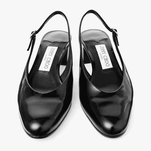 Black Jimmy Choo Eyla Slingback 45, view 5 | Heels