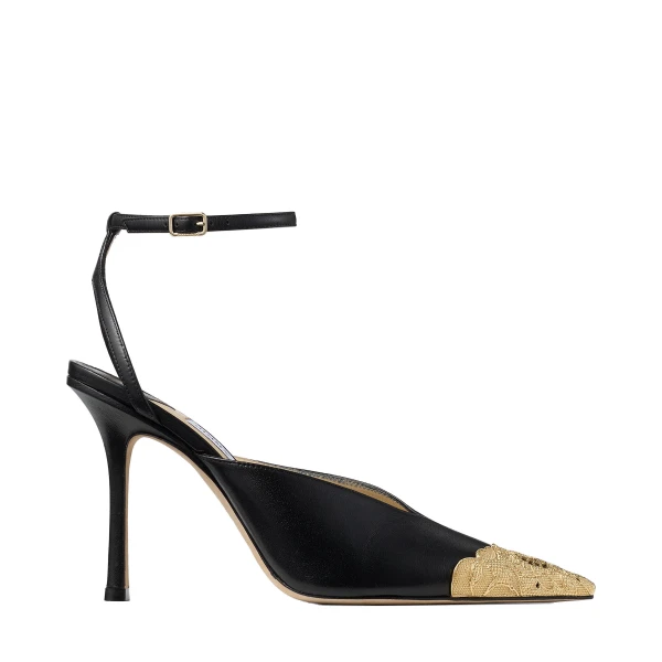 Black Jimmy Choo Faiz 100 Pumps | Heels