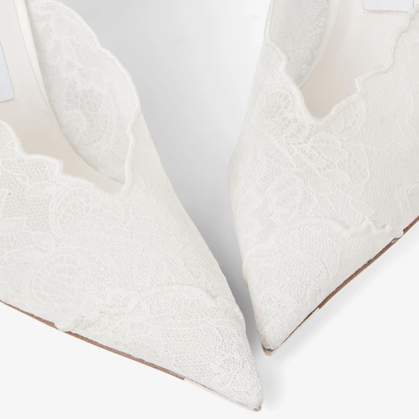 Ivory Jimmy Choo Faiz 100 Pumps, view 3 | Heels