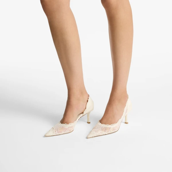 Ivory Jimmy Choo Faiz Pump 65, view 2 | Heels