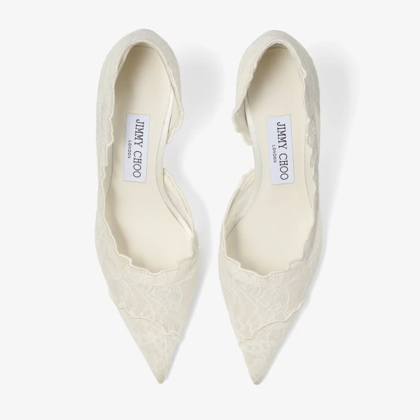 Ivory Jimmy Choo Faiz Pump 65, view 5 | Heels
