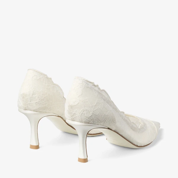 Ivory Jimmy Choo Faiz Pump 65, view 6 | Heels