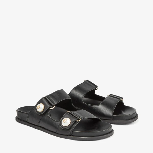 Black Jimmy Choo Fayence Sandal, view 2 | Sandals
