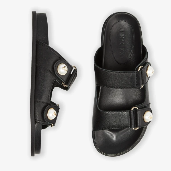 Black Jimmy Choo Fayence Sandal, view 5 | Sandals