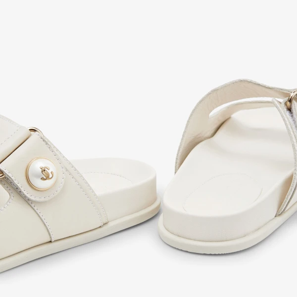 Latte Jimmy Choo Fayence Sandal, view 3 | Sandals
