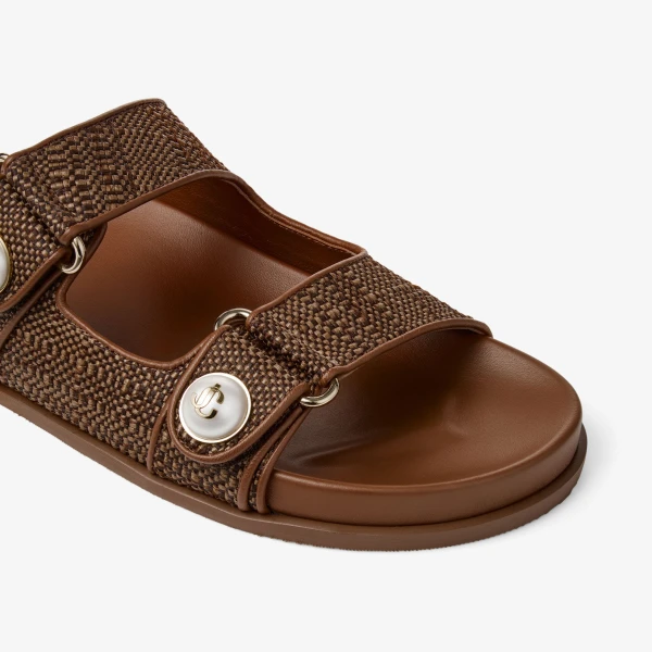 Tan Jimmy Choo Fayence Sandal, view 4 | Sandals