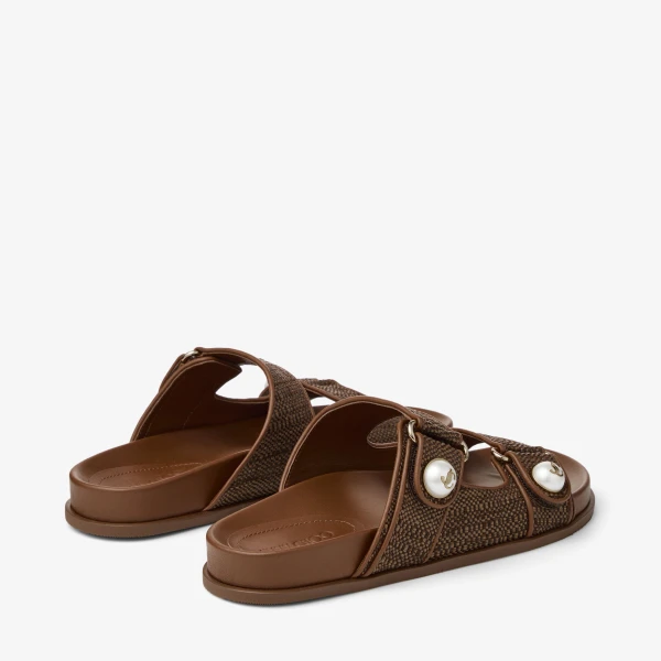 Tan Jimmy Choo Fayence Sandal, view 6 | Sandals