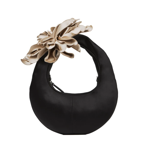 Black Jimmy Choo Flower Hobo | Shoulder & Crossbody Bags
