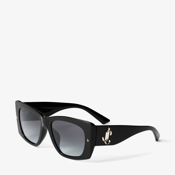 Black Jimmy Choo Gabi Sunglasses, view 2 | Sunglasses