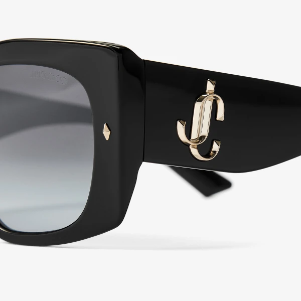 Black Jimmy Choo Gabi Sunglasses, view 3 | Sunglasses