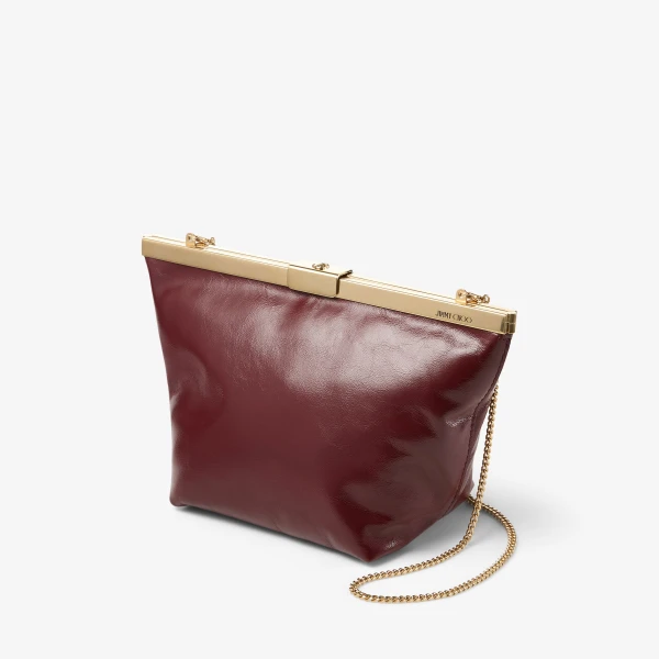 Cherry and Gold Jimmy Choo Ganache Clutch Bag, view 2 | Clutch Bags