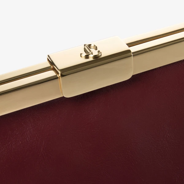 Cherry and Gold Jimmy Choo Ganache Clutch Bag, view 3 | Clutch Bags