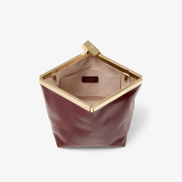 Cherry and Gold Jimmy Choo Ganache Clutch Bag, view 4 | Clutch Bags