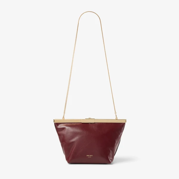 Cherry and Gold Jimmy Choo Ganache Clutch Bag, view 5 | Clutch Bags