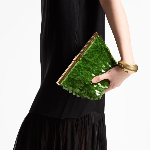 Clover Jimmy Choo Ganache Clutch Bag, view 2 | Clutch Bags