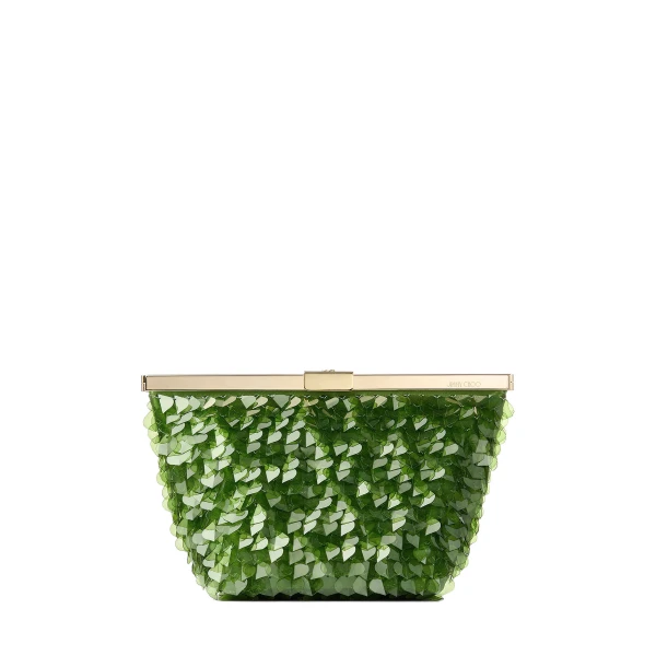 Green Jimmy Choo Ganache Clutch Bag | Clutch Bags
