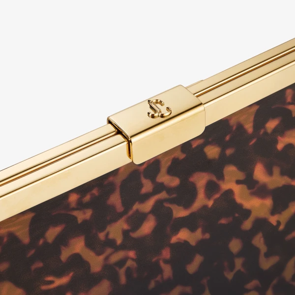 Tortoiseshell Jimmy Choo Ganache Clutch Bag, view 4 | Clutch Bags