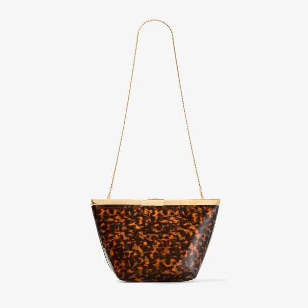 Tortoiseshell Jimmy Choo Ganache Clutch Bag, view 6 | Clutch Bags