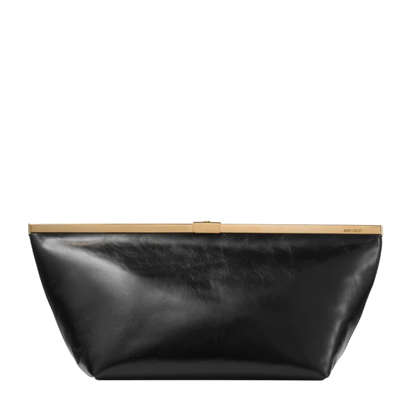 Black Jimmy Choo Ganache Clutch | Clutch Bags