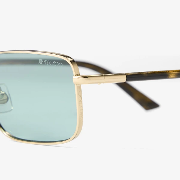 Pale Gold Jimmy Choo Gavin Sunglasses, view 3 | Sunglasses