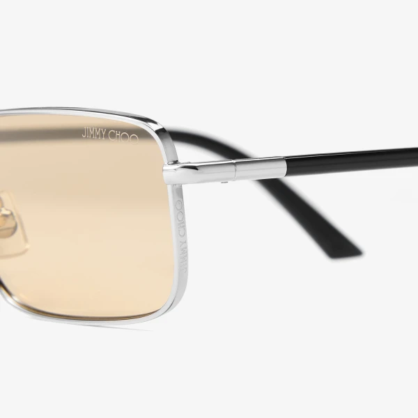 Silver Jimmy Choo Gavin Sunglasses, view 3 | Sunglasses