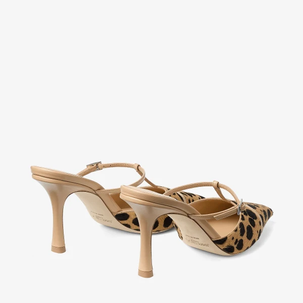 Natural MIX Jimmy Choo Gloria Mule 85, view 5 | Mules