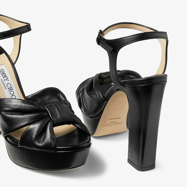 Black Jimmy Choo Heloise 120 Platform Sandals, view 4 | Sandals